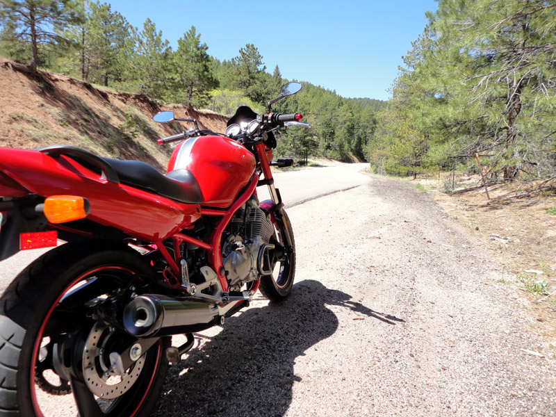Photo taken just as you enter Pike National Forest on Garden of the Gods motorcycle ride.