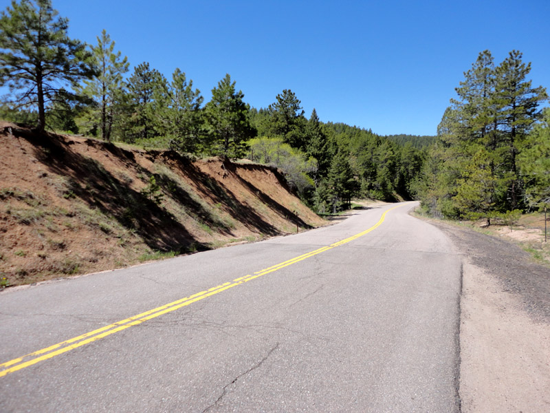 Photo taken just as you enter Pike National Forest on Garden of the Gods motorcycle ride.
