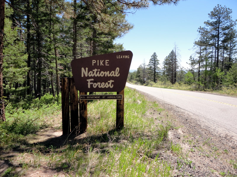 Photo taken just as you enter Pike National Forest